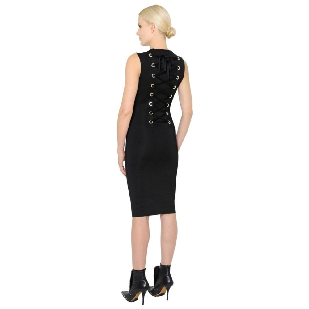 Givenchy Black Lace-Up Dress Size Small